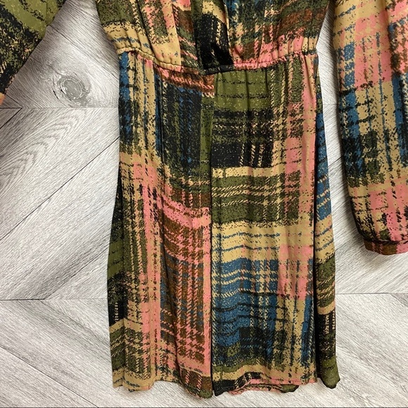 2B.Rych | 100% Silk Multi Color Green Dress Size 0 - Picture 4 of 7